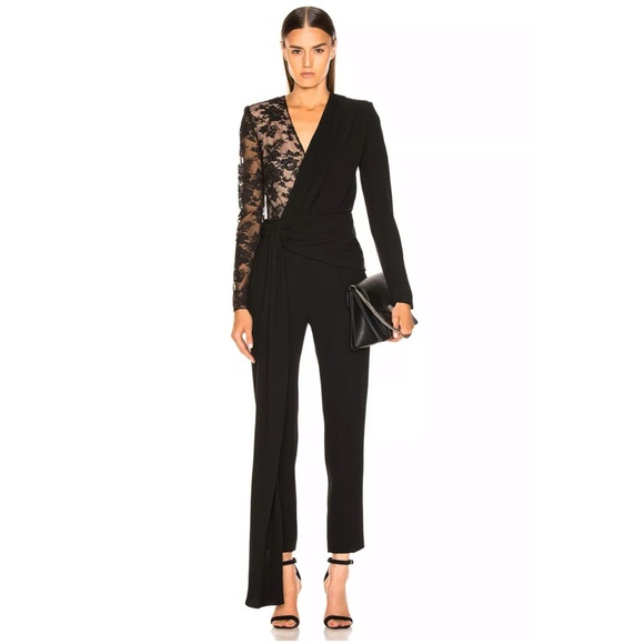 🖤 GIVENCHY Romantic Lace Draped Jumpsuit 44/12 - Picture 6 of 12